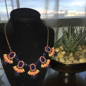 Pink, blue and peach necklace !